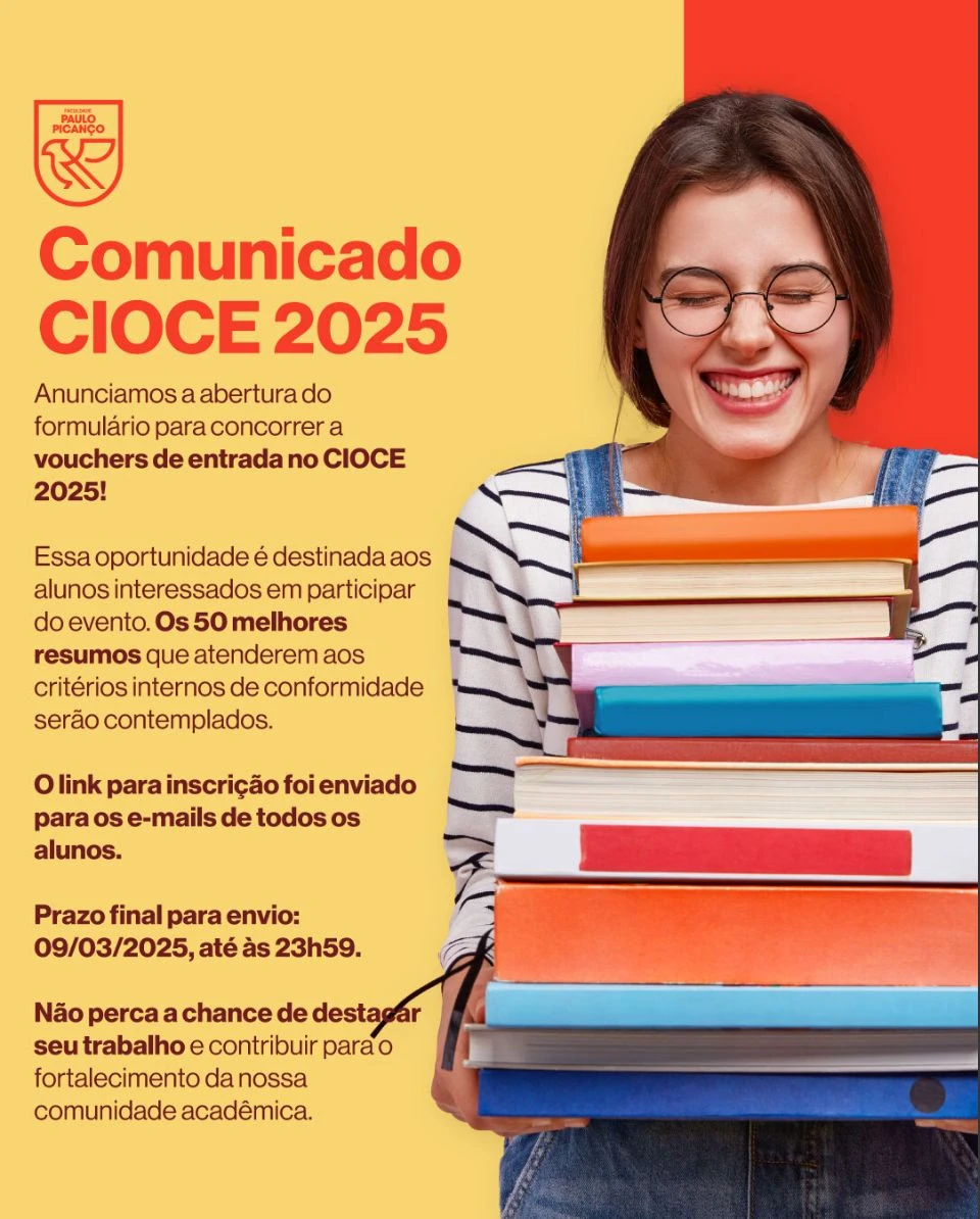 FacPP abre inscrições para vouchers gratuitos do CIOCE 2025