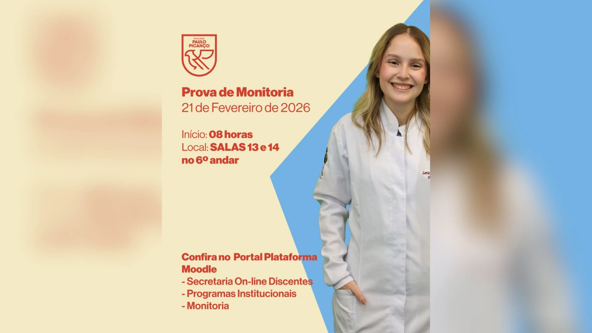 FACPP divulga informações sobre prova de seleção para o Programa de Monitoria